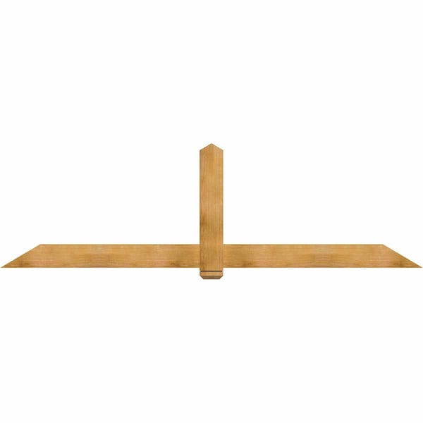 Ekena Millwork Eugene Rough Sawn Timber Gable Bracket, Western Red Cedar, 108"W x 31 1/2"H x 2"D x 6"F, 7/12 Pitch GBW108X31X0206EUG00RWR - main